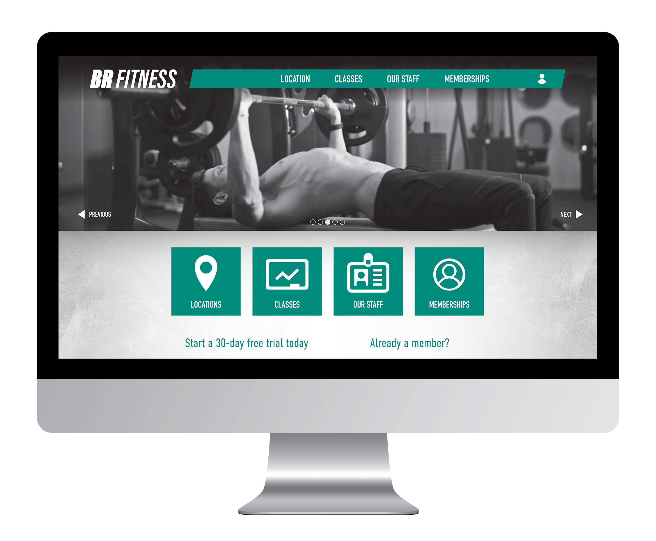 BR Fitness mockup